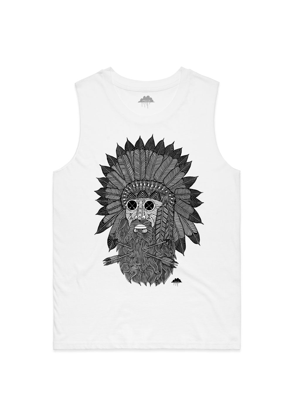 Chief Beard-Womens Tank-White