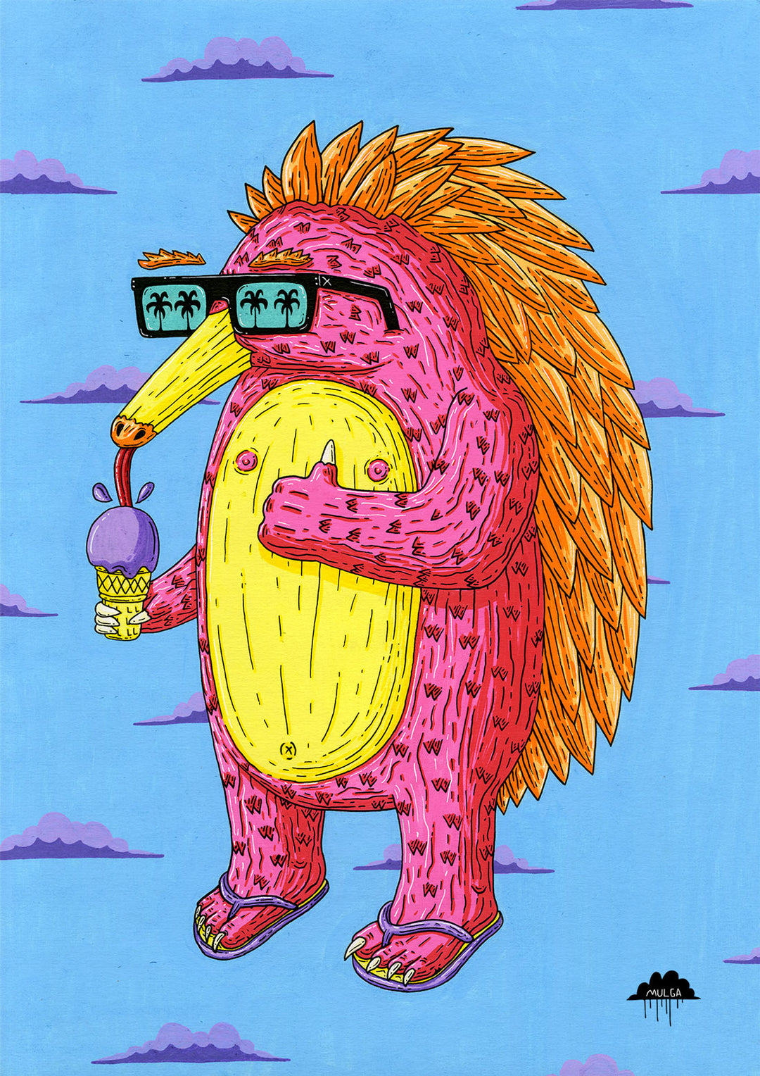 Eric the Echidna - Fine Art Print