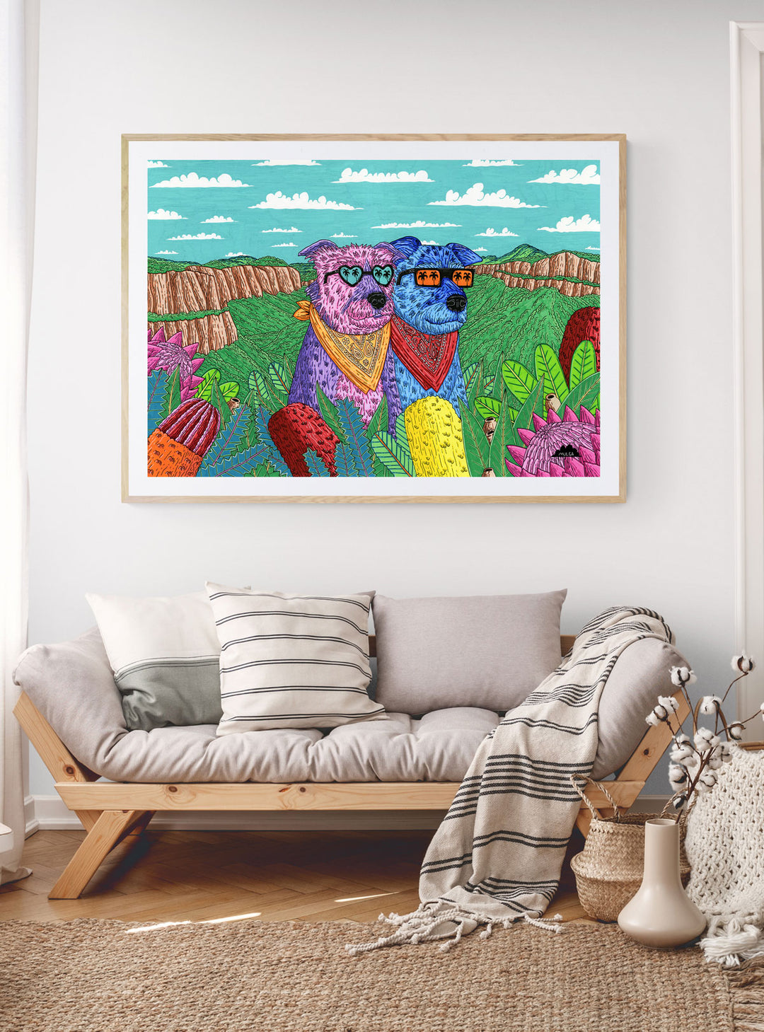 Floyd and Flick the Doggies - Fine Art Print