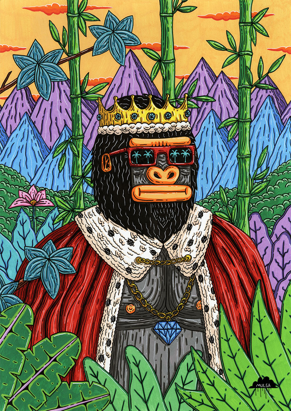 Gonzo the Gorilla King - Fine Art Print