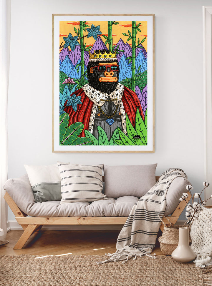 Gonzo the Gorilla King - Fine Art Print