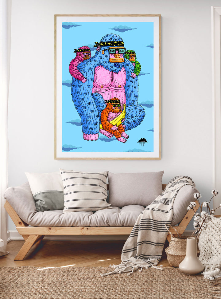 Gordie the Gorilla & the Rascals - Fine Art Print