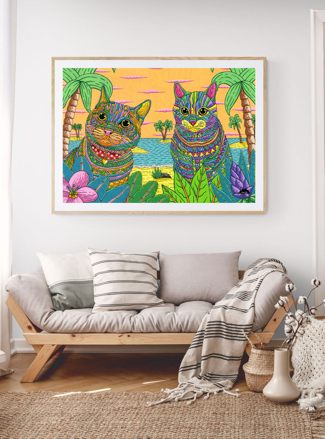 Haru and Nagi the Cat Broski's - Fine Art Print