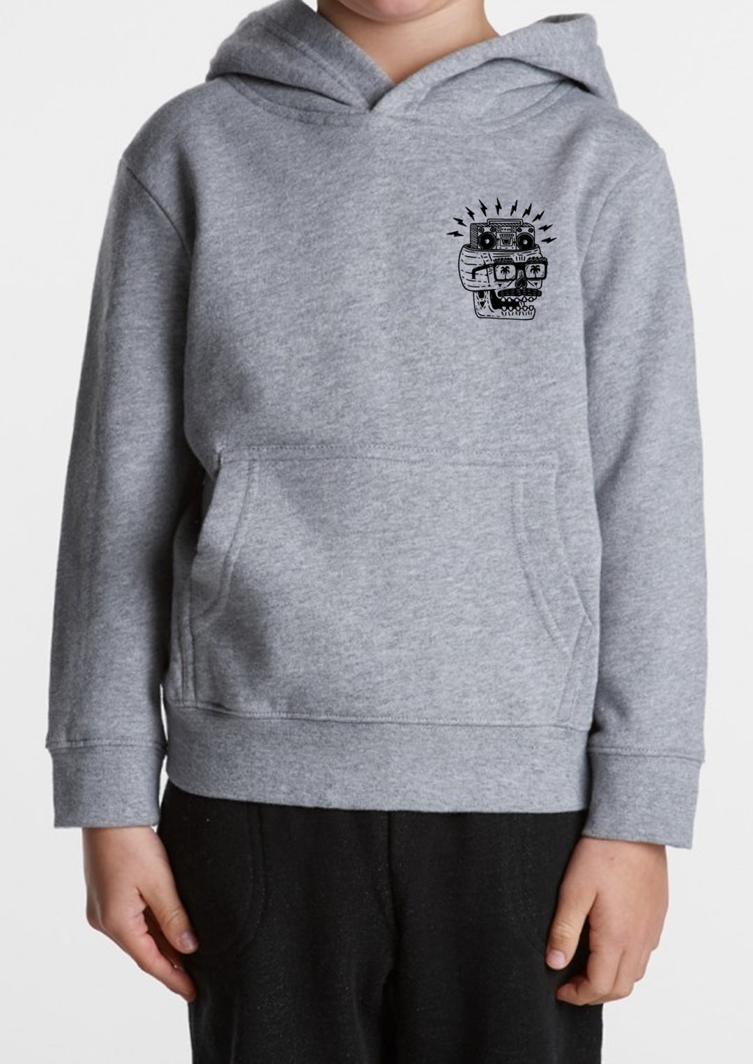 Rodney the Rocker - Kids Hoodie - Grey Marle