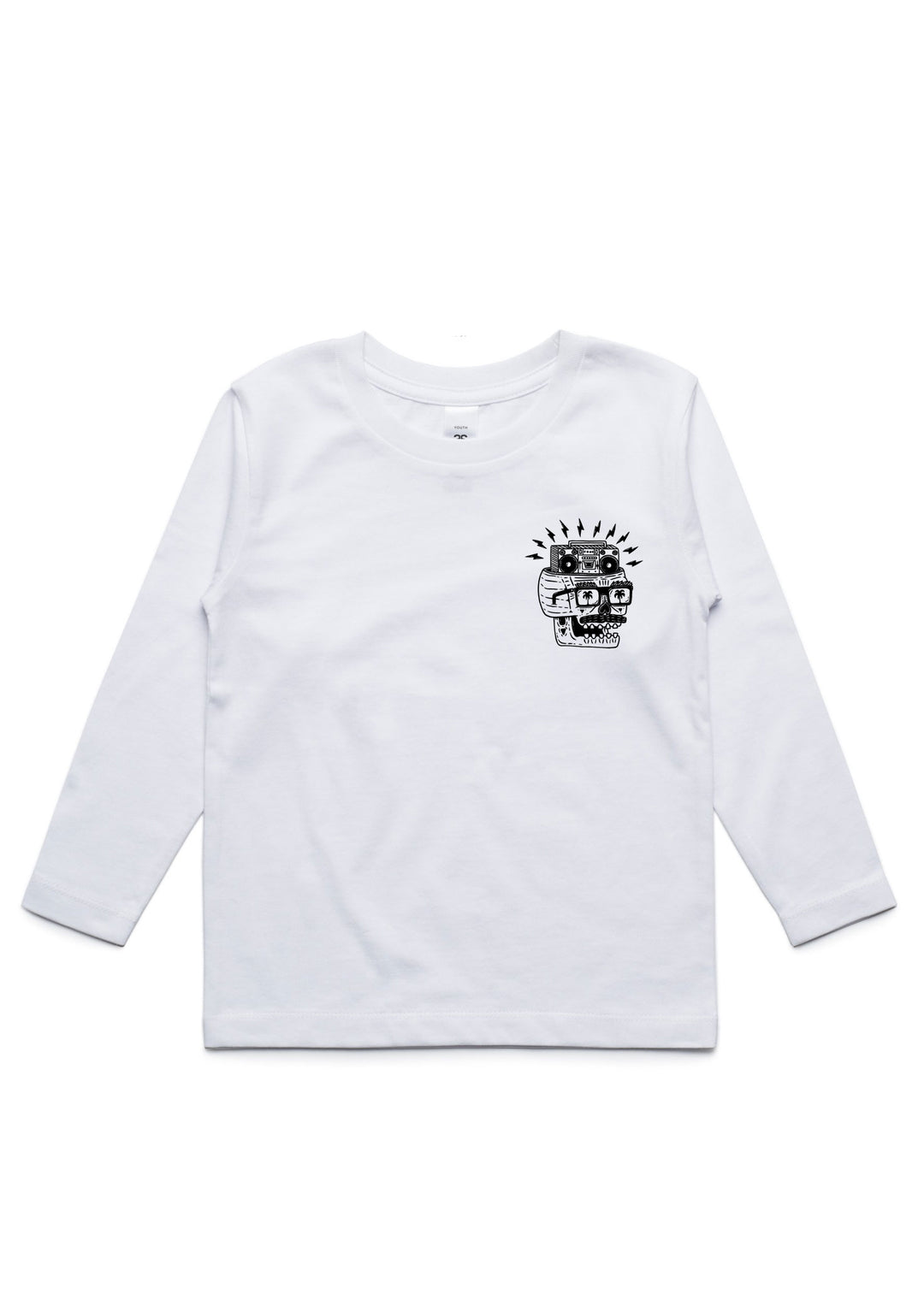 Rodney the Rocker - Kids LS Tee - White