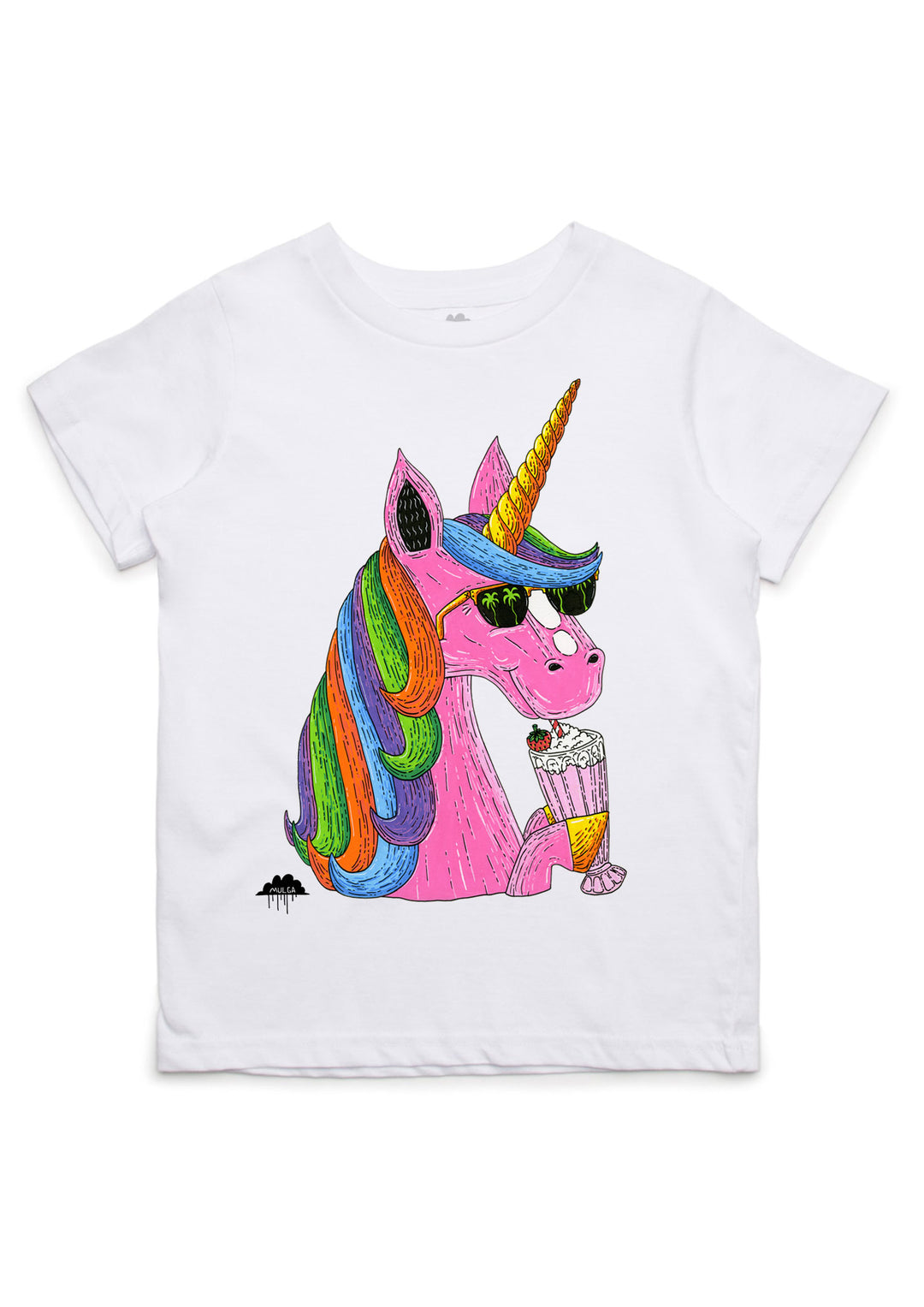 Millie the Milkshake Unicorn - Kids Tee - White