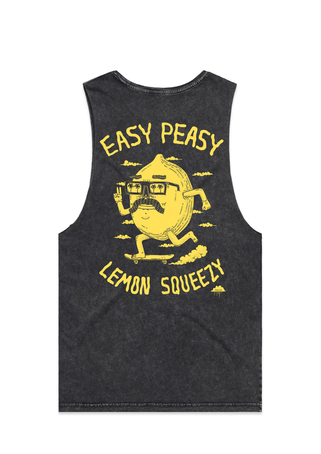 Easy Peasy Lemon Squeezy-Men's Tank-Black Stonewash