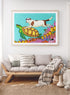 A poochie called Maloo (and his buddy Roger the Turtle) - Premium Giclée Fine Art Print