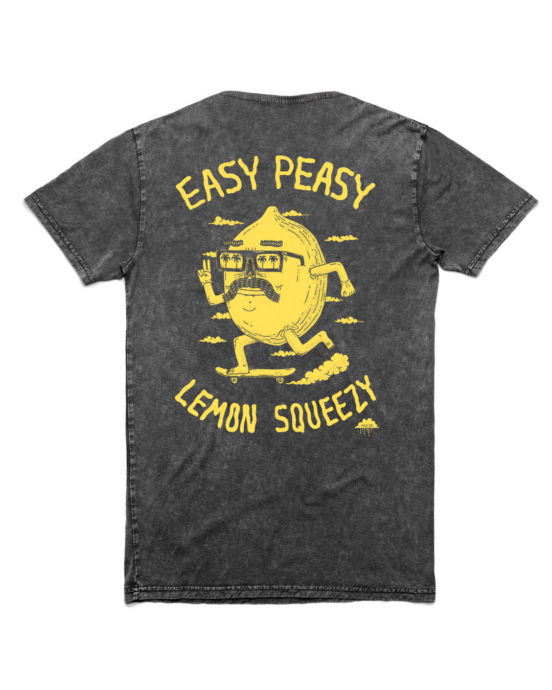 Easy Peasy Lemon Squeezy-Men's Crew Neck Tee-Black Stonewash