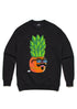 Chappy the Chopped Pineapple - Crew Sweater - Black - Adult - SIZE S ONLY