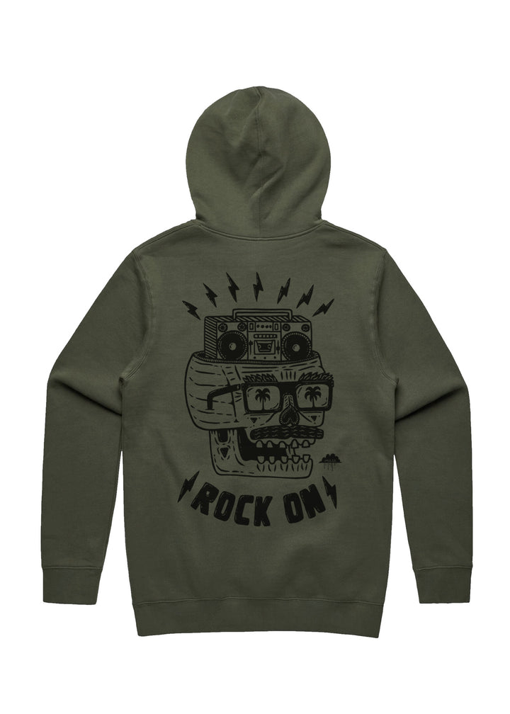 Rodney the Rocker - Hoodie - Army Green - Adult