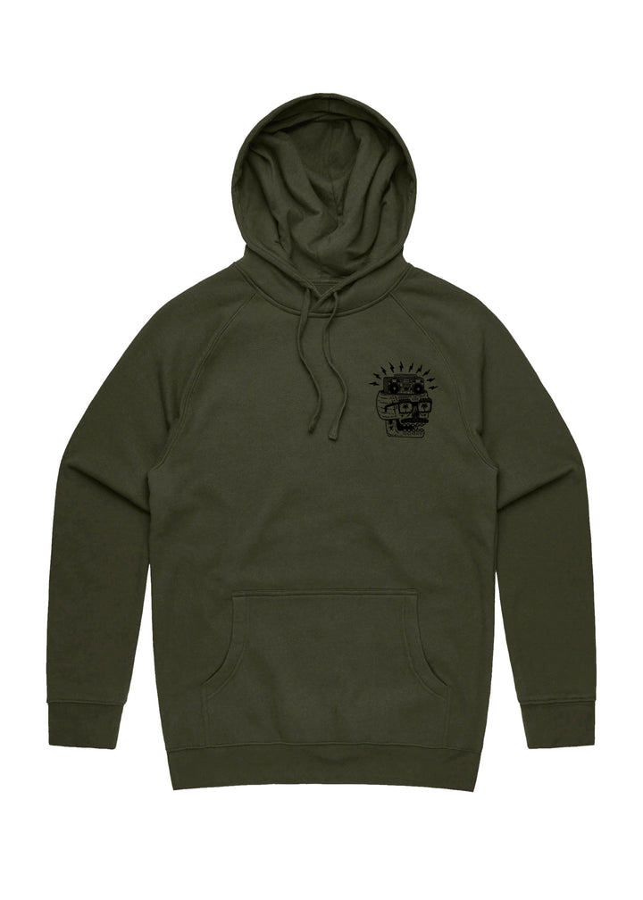 Rodney the Rocker - Hoodie - Army Green - Adult