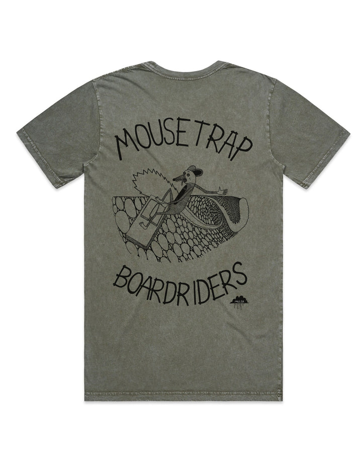 Mousetrap Boardriders - Men's Tee - Moss Stone