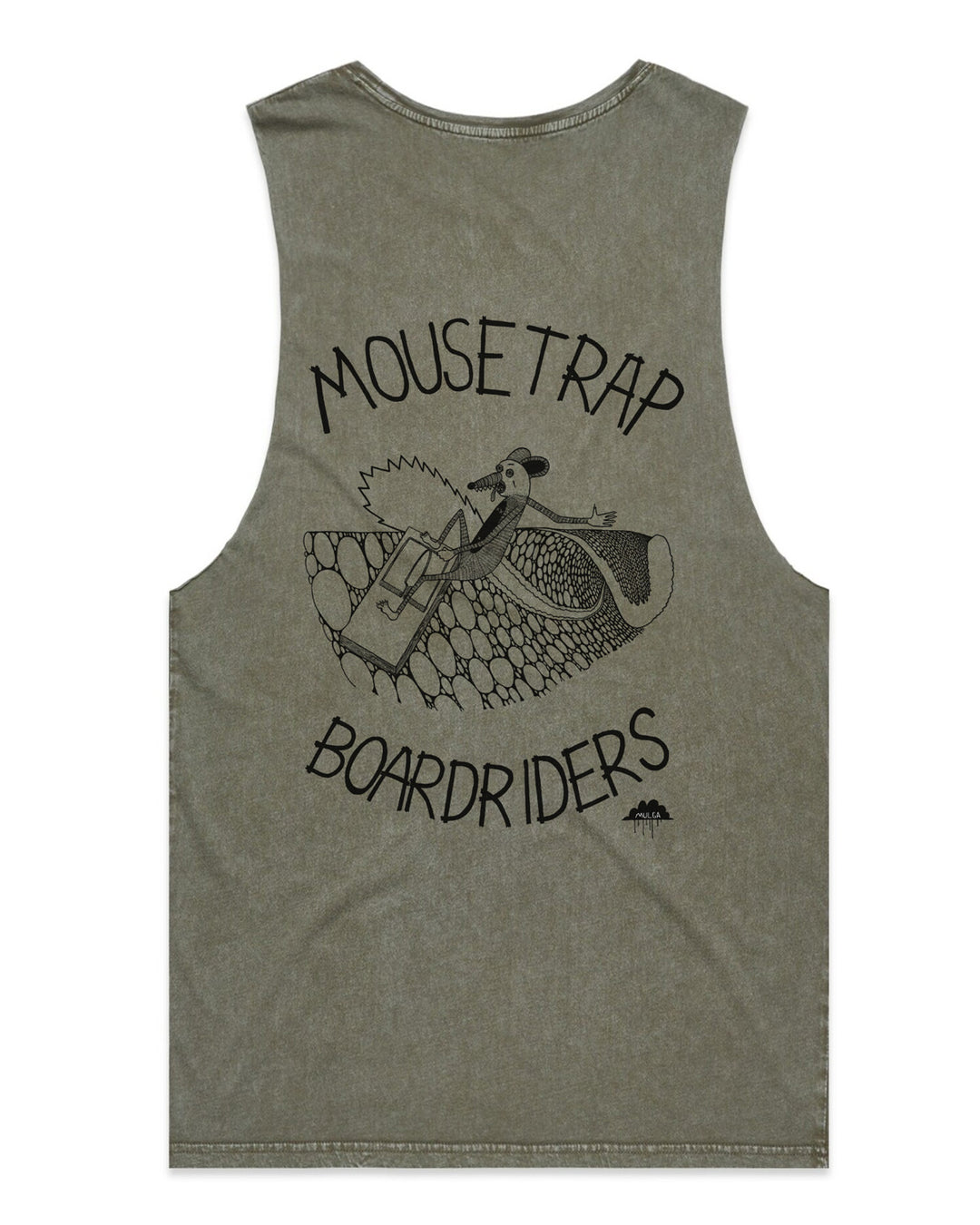 Mousetrap Boardriders -Men's Tank- Moss Stone