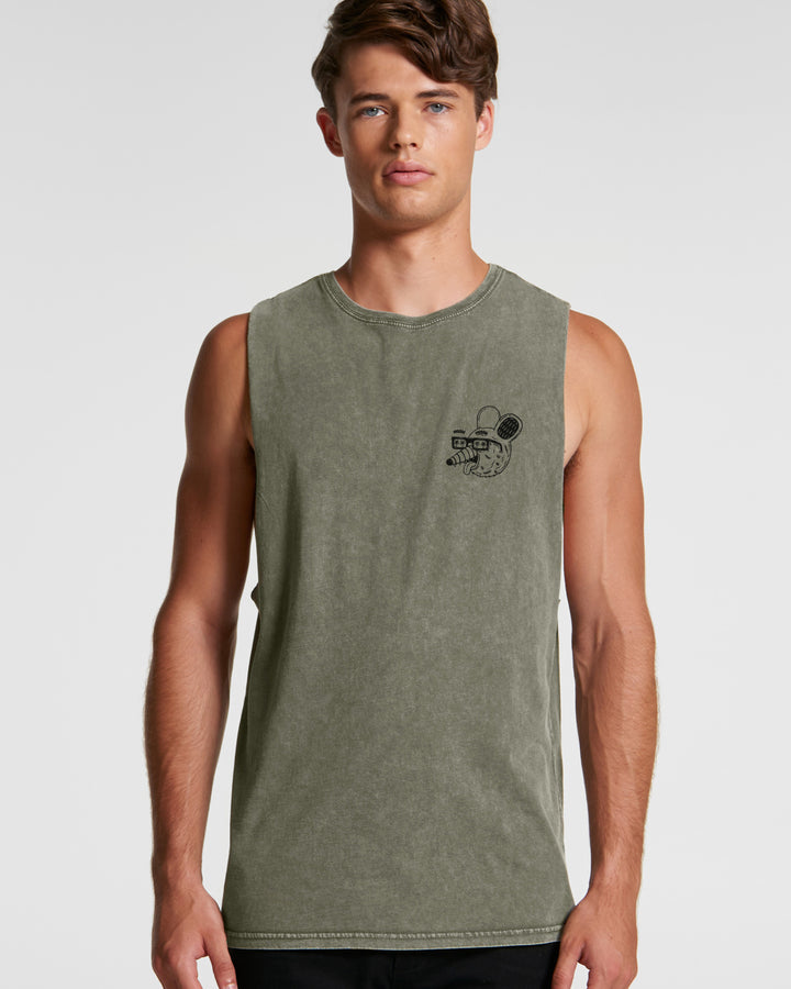 Mousetrap Boardriders -Men's Tank- Moss Stone