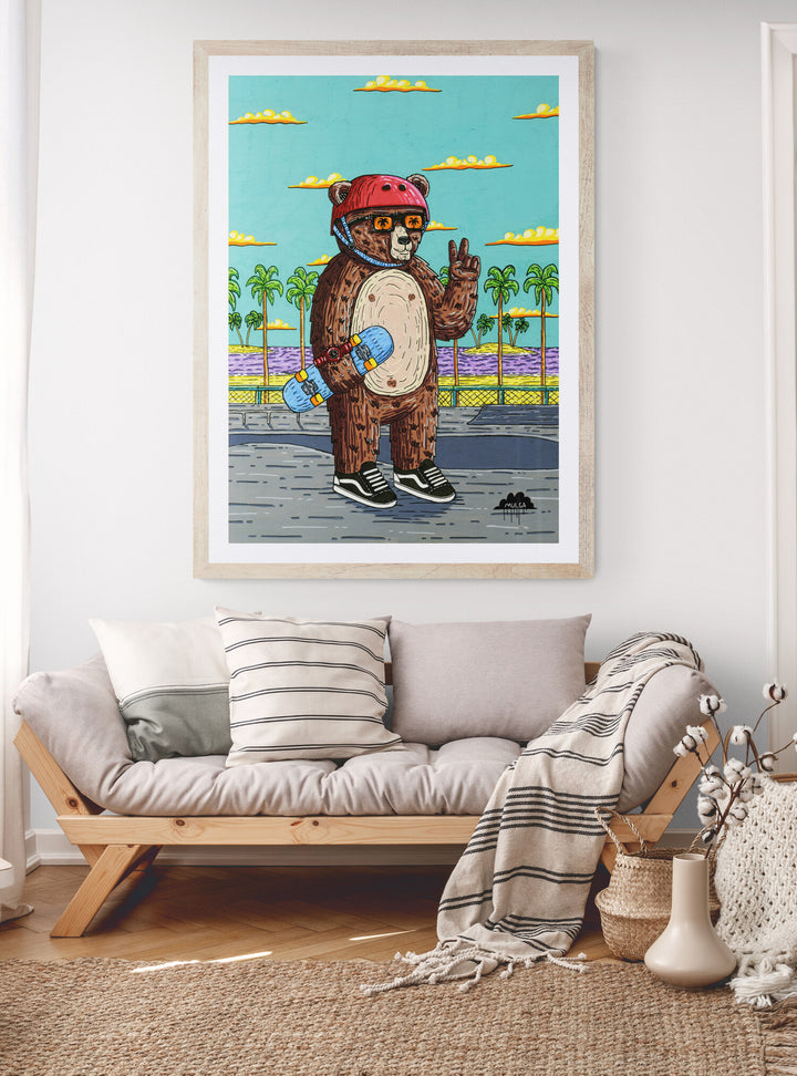 Bear the Skater Bear - Fine Art Print