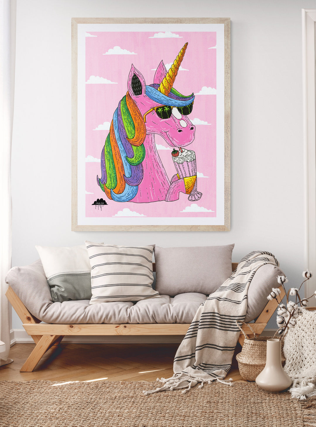 Millie the Milkshake Unicorn - Fine Art Print