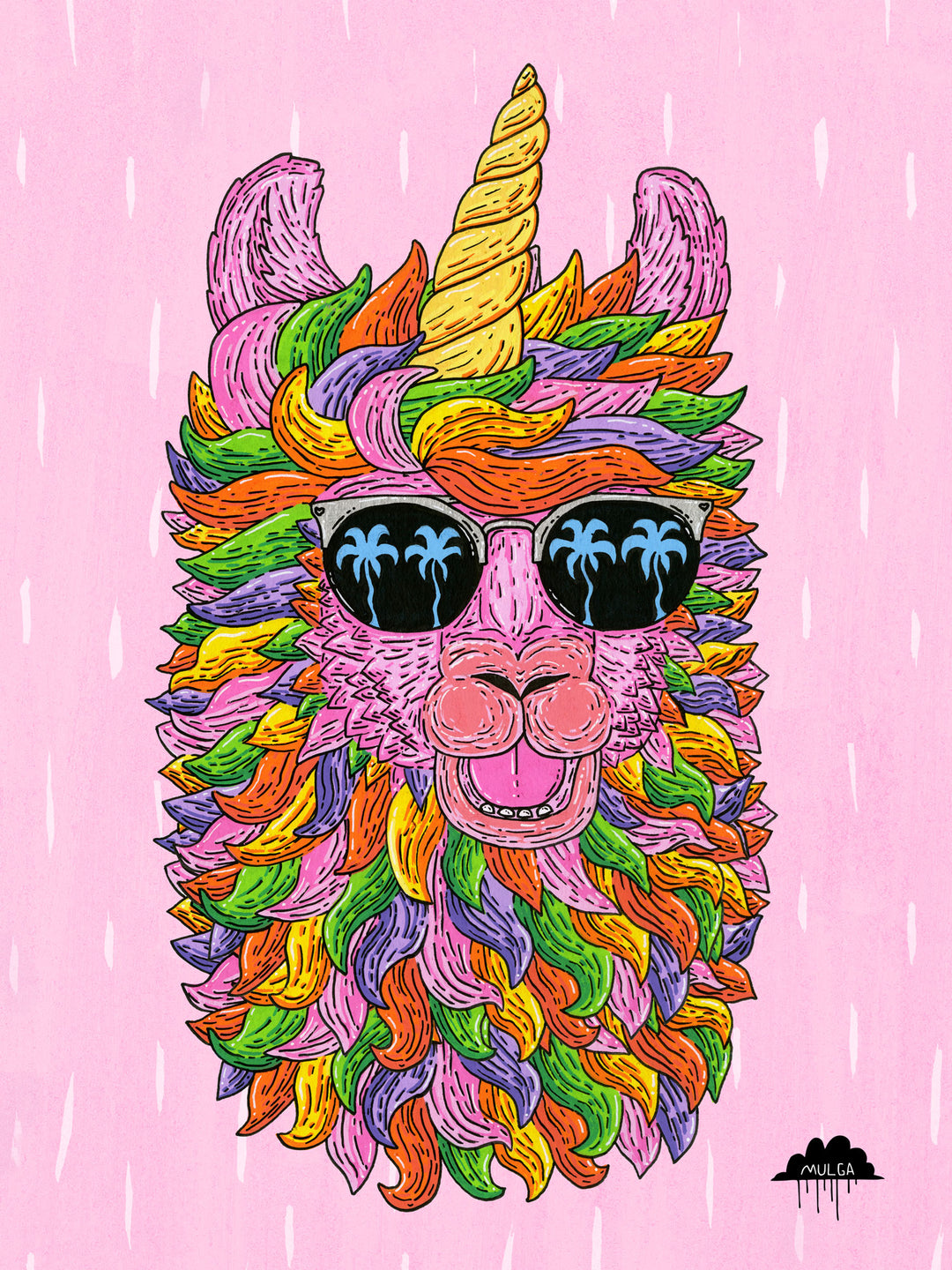 Pearl the Llamacorn - Fine Art Print