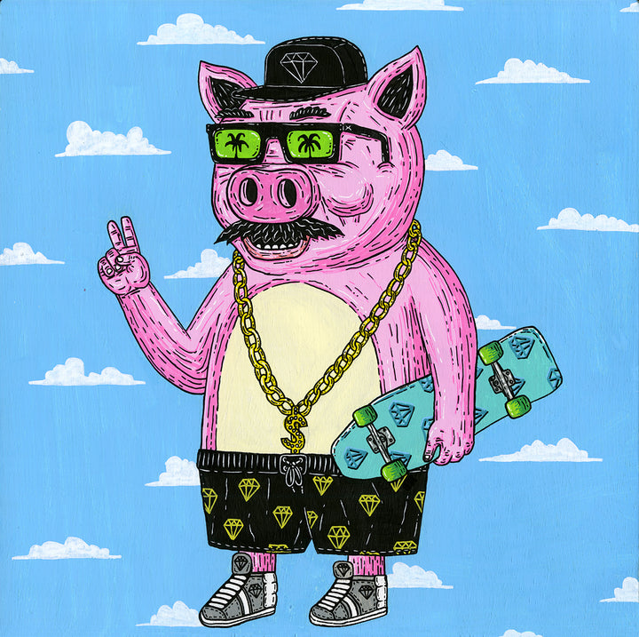 *SOLD* Pojo the Pig - Original Painting