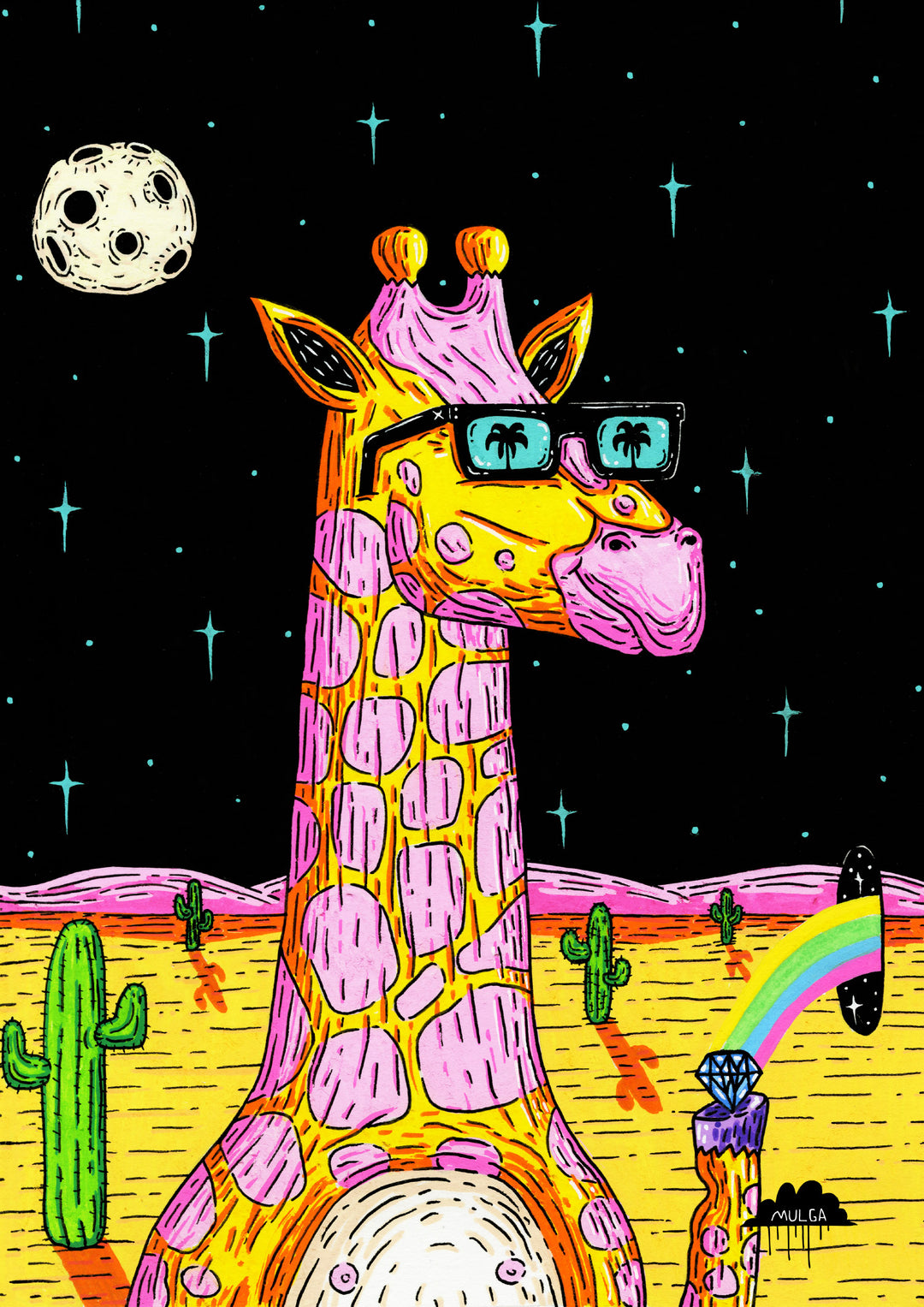 Julius the Giraffe - Fine Art Print