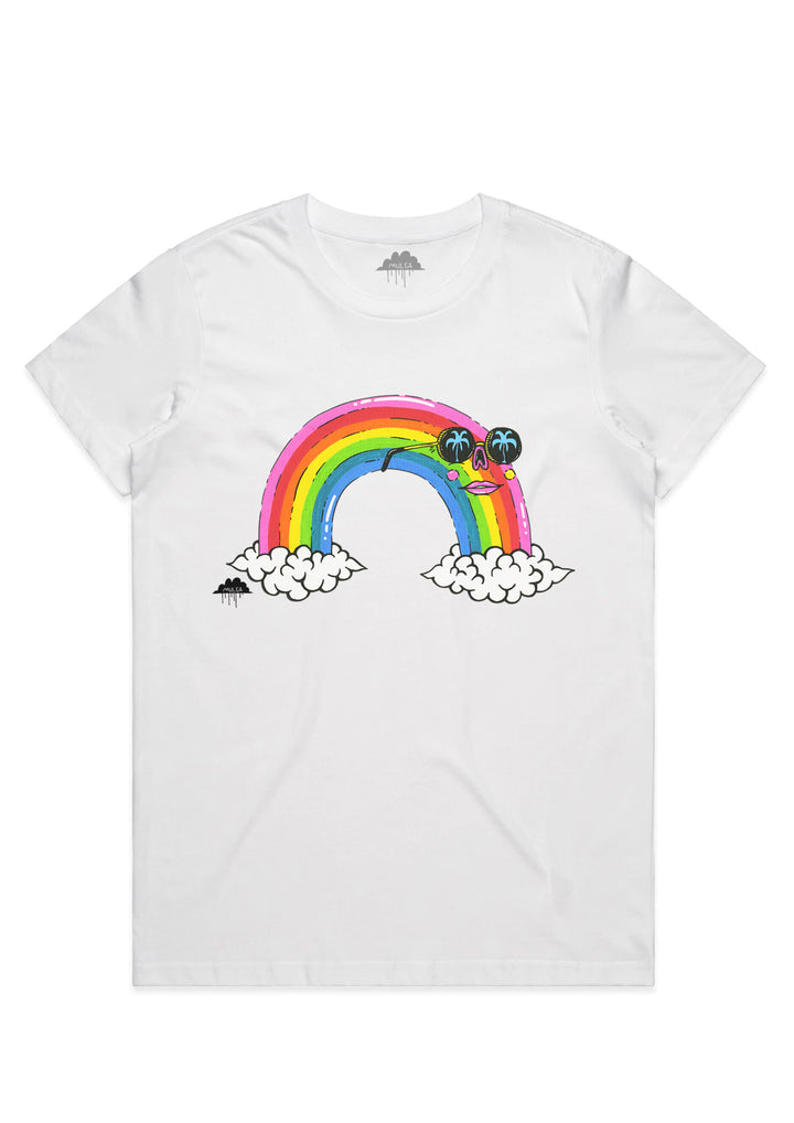 Rhonda the Rainbow-Womens Tee-White