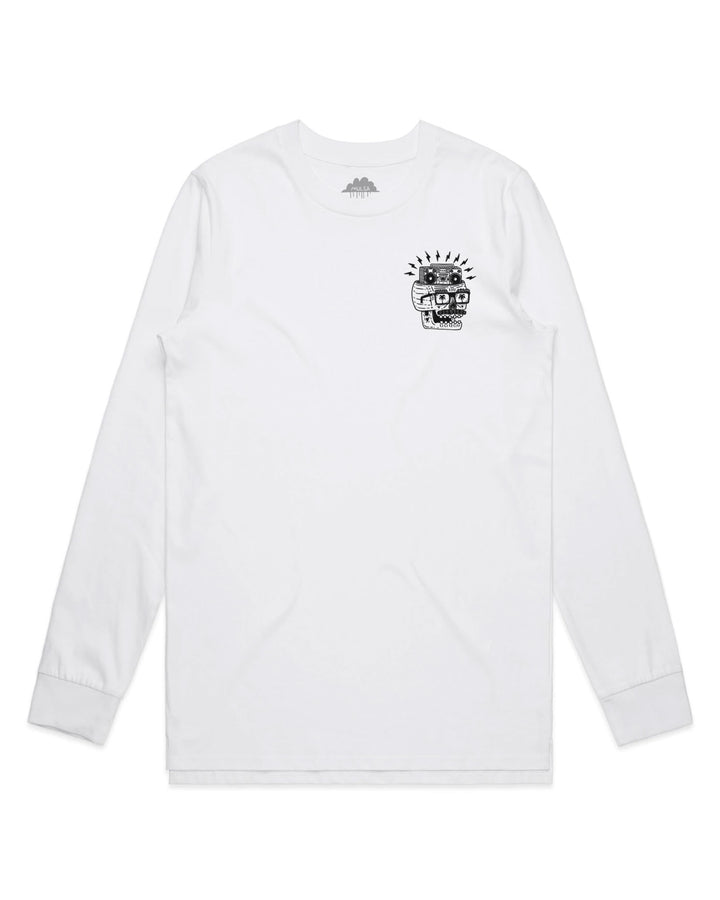 Rodney the Rocker - Unisex Long Sleeve Tee - White