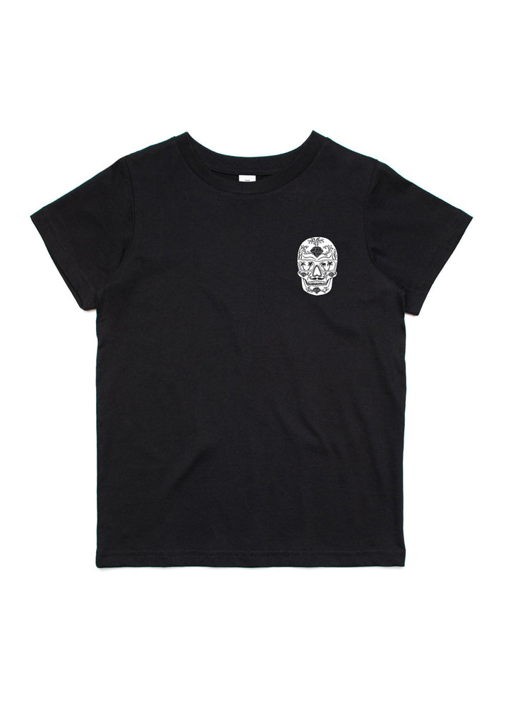 Schubert the Sugar Skull - Kids Tee - Black