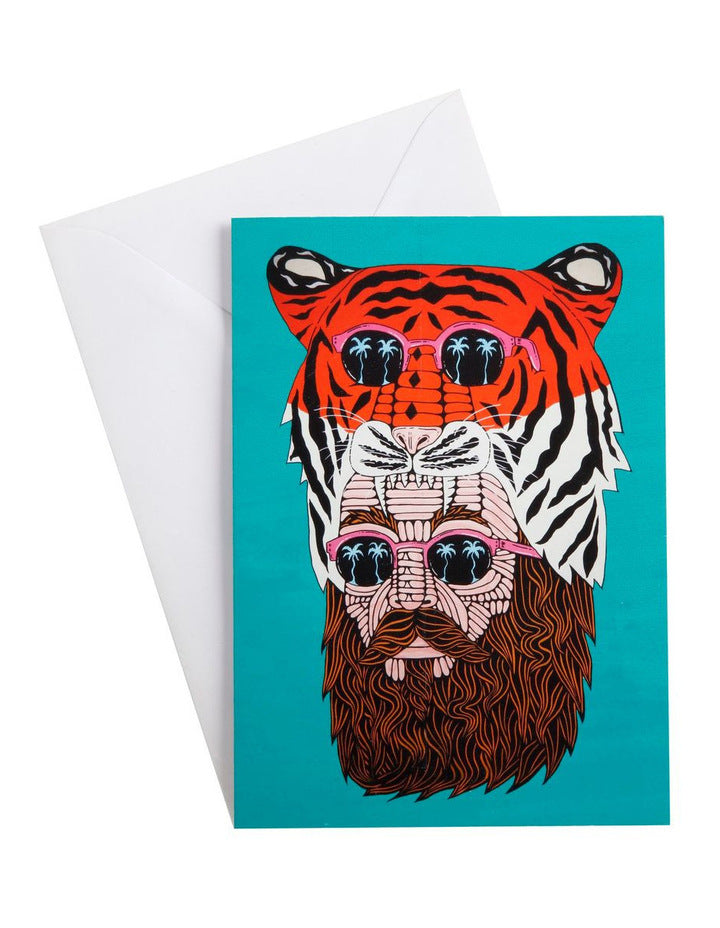 Tiger Hat Takeshi - Greeting Card