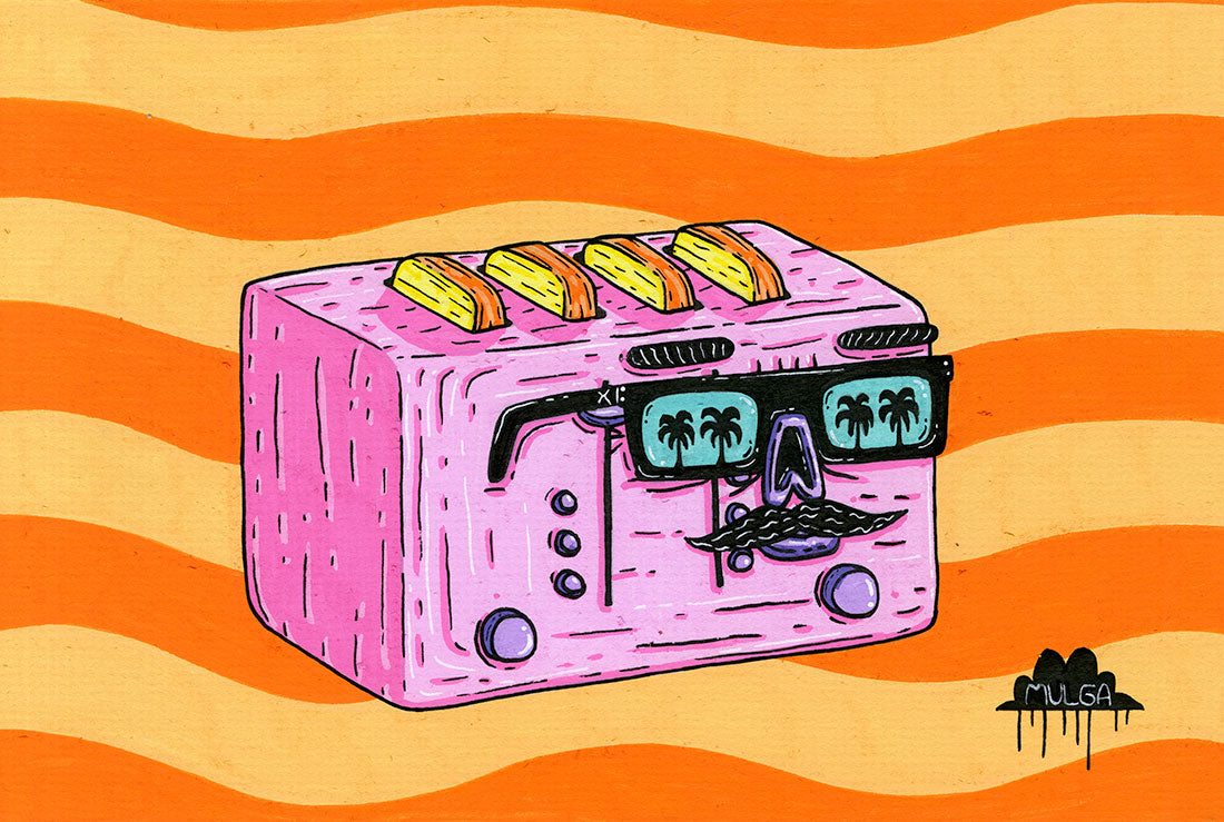 SOLD* Tommy the Toaster - Original Painting – Mulga The Artist