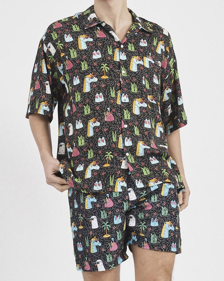 MULGA X BOARDIES APPAREL - UNICORN PARADISE - PARTY SHIRT - MENS